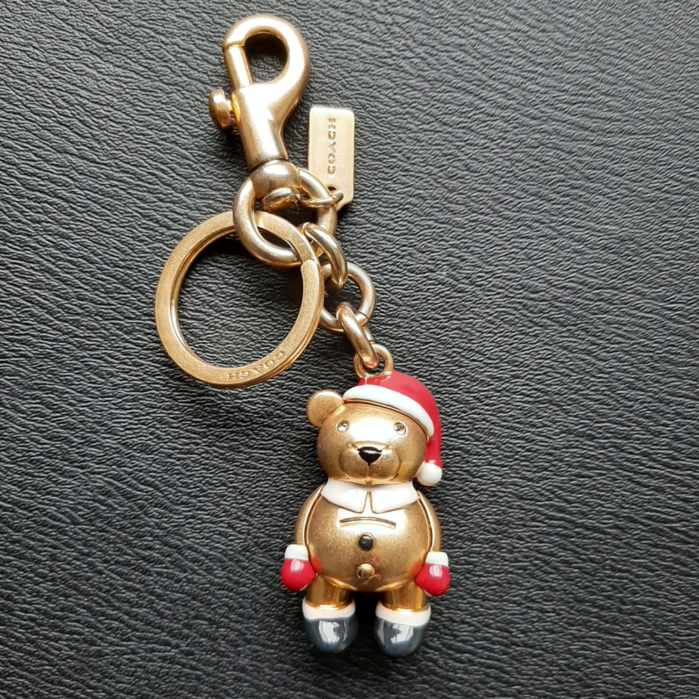 Coach Santa Bear Bag Charm